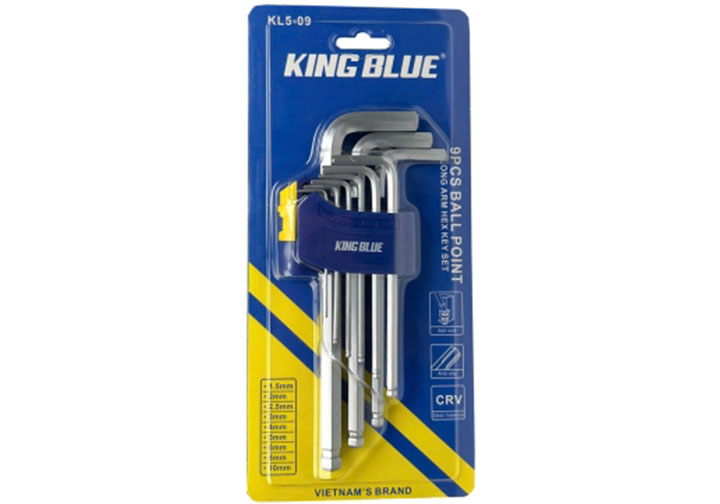 1.5-10mm Bộ lục giác bi 9 chi tiết Kingblue KL5-09