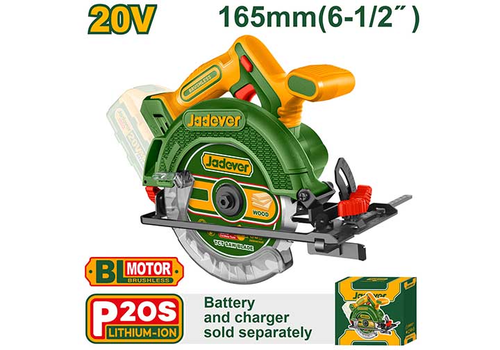 20V Máy cưa đĩa 165mm (chỉ thân máy) Jadever JDLWP5520