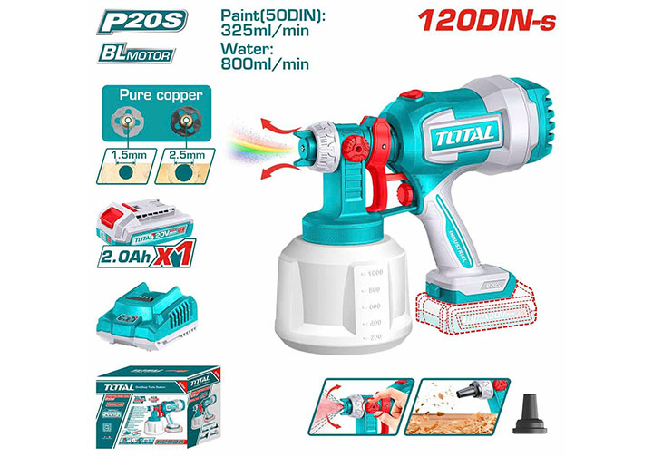 20V Máy phun sơn dùng pin Total TSGLI20042