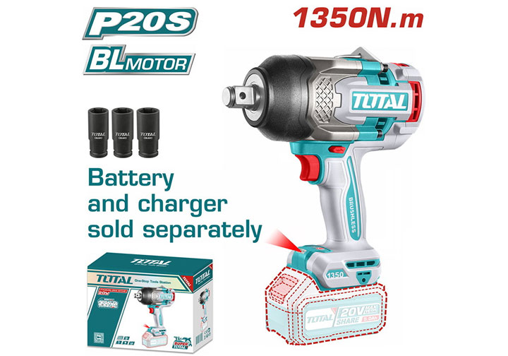 20V Máy siết bu lông dùng pin (3/4" - 1350Mn) Total TIWLI201351