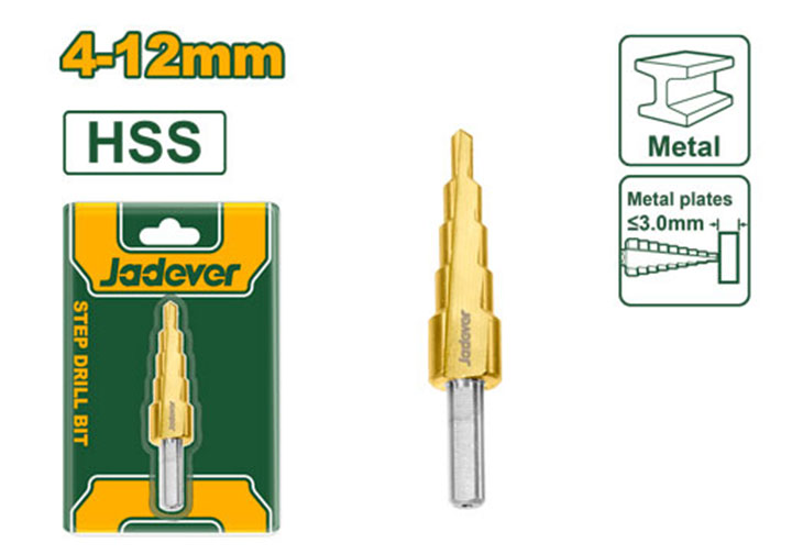 4-12mm Mũi khoan bậc Jadever JDJD1401