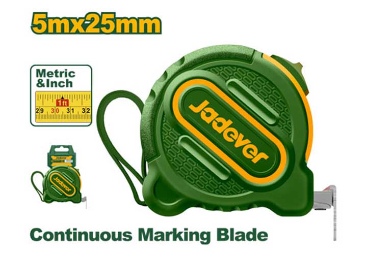 5mx25mm Thước cuộn thép hệ inch và mét Jadever JDMT1230