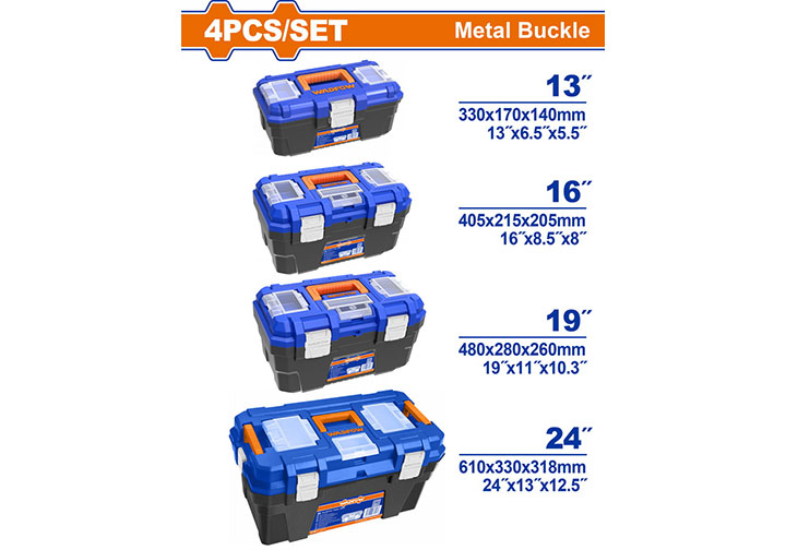 Bộ thùng đựng độ nghề khóa sắt (4 thùng 13, 16, 19, 24") Wadfow WTB4104