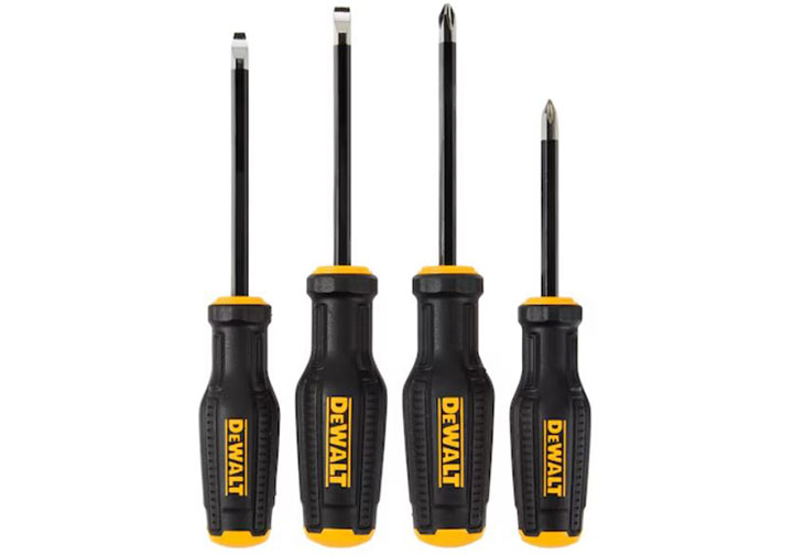 Bộ tuốc nơ vít dẹp và bake 4 chi tiết Dewalt DWHT65101